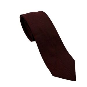 Woolf Brothers All Silk‎ Red Striped Tie Union Made Vintage Skinny Necktie